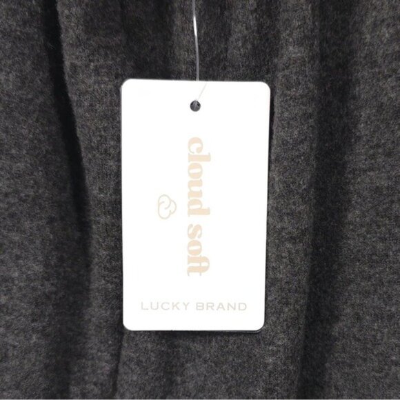 NWT LUCKY BRAND Women Cloud Jersey MockNeck Dress Gray Soft Sweater Dress MEDIUM - Picture 12 of 14